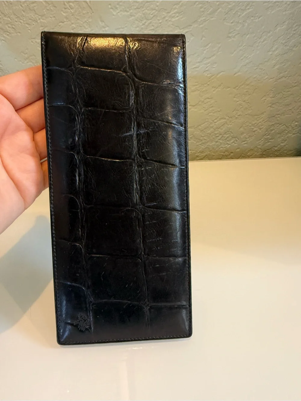 Mulberry Black Croc Long Purse/ Wallet